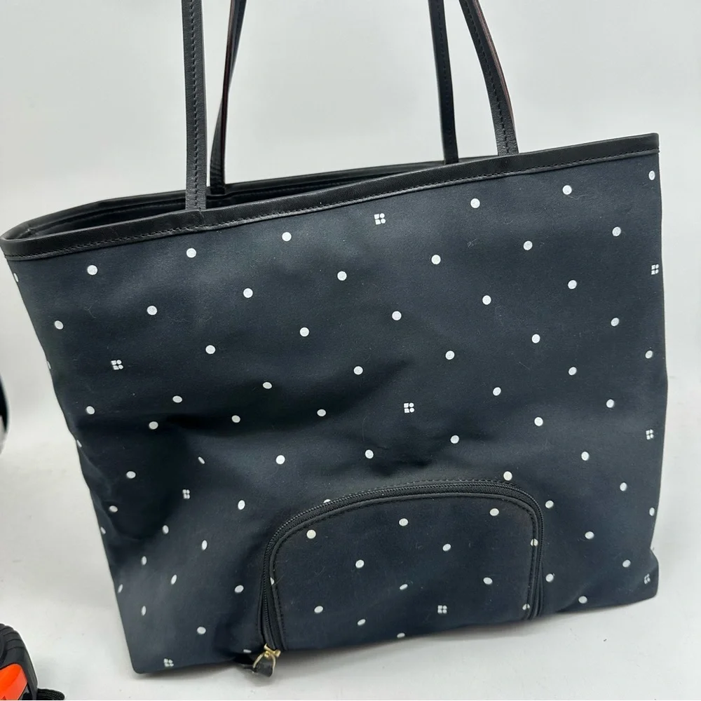 Kate Spade navy blue white‎ polka dot diaper bag baby tote